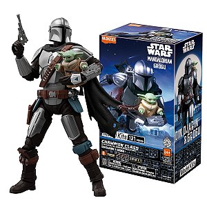 Boneco Star Wars Mandalorian Din Djarin Grogu - Blokees