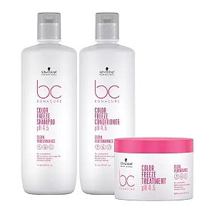 Kit Schwarzkopf Professional BC Bonacure pH 4.5 Color Freeze Salon Trio (3 Produtos)