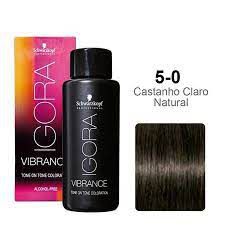 Schwarzkopf Cor profissional Igora Vibrance Tone para cabelo, 5-0, castanho claro, 60 g