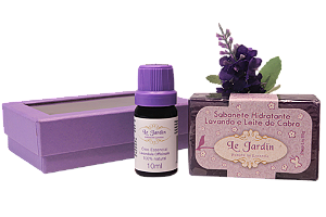 Kit Óleo Essencial + Sabonete de Lavanda e Leite de Cabra