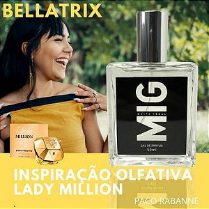 Perfume Bellatrix Inspirado no Lady Million Paco Rabanne 50ml