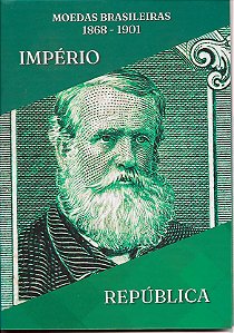 Álbum Moedas Brasileiras Período 1868-1901 C/15 Moedas Uma de Cada Período (Lt 312)