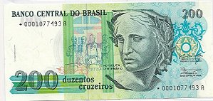 Brasil Cédula C215 a 200 Cruzerios n°  *0001077493A F E