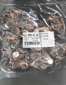 Pacotão 10 Saches 2023 Moedas R$ 0,10