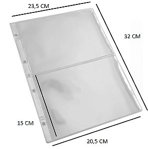 Folhas para 2 Cédulas em Acetato Rígida - 2 Cédulas