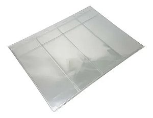 Folhas para 4 Cédulas em Acetato Rígida - 4 Cédulas. Com Espaço Para Etiqueta
