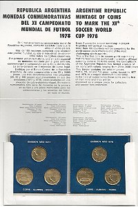 Argentina $20, $50 e $100 1977 e 1978 Copa do Mundo da FIFA, Argentina 1978 (LT 167)