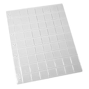 Folha para Moedas Em PVC - 63 Divisões