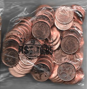 Sachê Original Banco Central Com 100 Moedas 2019 de R$ 0,05 Centavos de Real