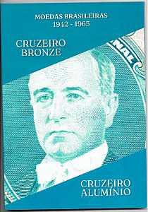 Álbum Moedas Brasileiras Período 1942-1965 C/20 Moedas Uma de Cada Período (Lt 311)