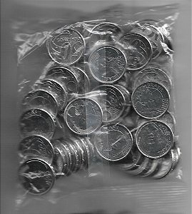 Sachê Original Banco Central Com 50 Moedas 2023 de R$ 0,50 Centavos de Real