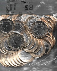 Sachê Original Banco Central Com 50 Moedas 2020 de R$ 1,00 de Real