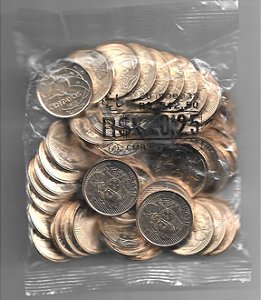 Sachê Original Banco Central Com 50 Moedas 2023 de R$ 0,25 Centavos de Real