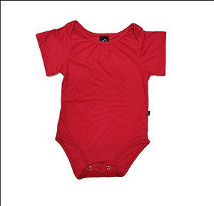 BODY INFANTIL VERMELHO 100% POLIÉSTER