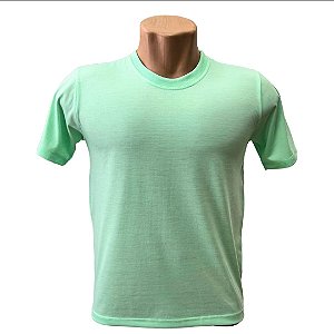CAMISETA BÁSICA VERDE BEBÊ 100% POLIÉSTER