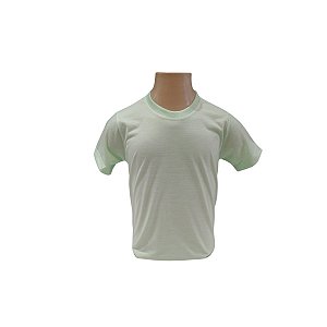 CAMISETA INFANTIL VERDE BEBÊ 100% POLIÉSTER