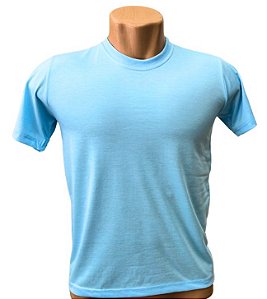 CAMISETA BÁSICA AZUL BEBÊ 100% POLIÉSTER