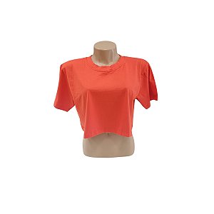CROPPED LARANJA 100% ALGODÃO