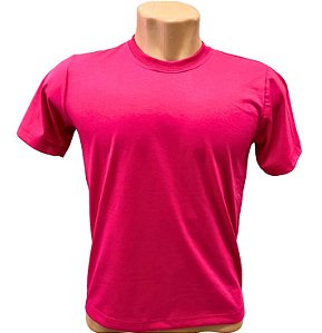 CAMISETA BÁSICA ROSA PINK 100% POLIÉSTER