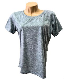 T-SHIRT CINZA MESCLA 100% POLIÉSTER - LINHA SUPREME/ANTI-PILLING