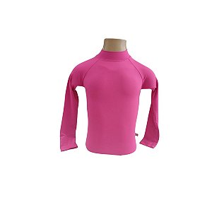 CAMISETA INFANTIL POLIAMIDA PINK COM PROTEÇÃO UV 50%
