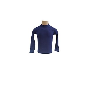 CAMISETA INFANTIL POLIAMIDA AZUL MARINHO COM PROTEÇÃO UV 50%