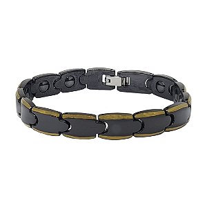 Pulseira Masculina em Tungstênio Preta - Virgínia Arruda Semijóias