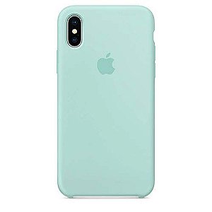CAPA CASE CAPINHA SILICONE AVELUDADO IPHONE X/XS VERDE ÁGUA - Sky Dreams