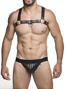 Cueca Jock com Ilhós Preto