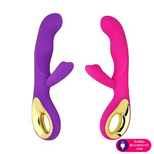 Vibrador para ponto G e clitóris recarregável