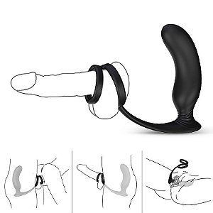 Vibrador de Próstata com Anel Peniano