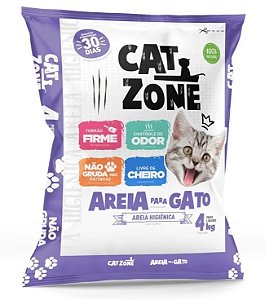 Areia Com Controle De Odor Para Gatos Higiene Catzone 4kg - Procão