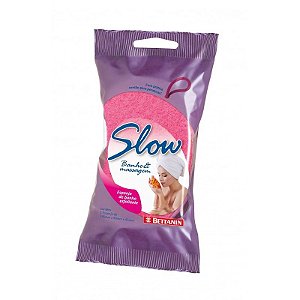 Esponja de Banho Slow & Massagem Rosa -Bettanin