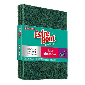 Esponja Esfrebom Fibra Abrasiva C/ 03 Peças -Bettanin