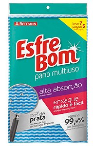 Pano Esfrebom Multiuso Azul Leve 7/Pague 5  - Bettanin