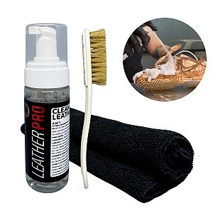 ESCOVA + PUMP CLEANER 150ML + MICROFIBRA - LEATHER PRO SNEAKER