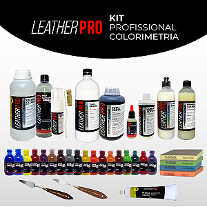 KIT PROFISSIONAL REPARO E PINTURA DE COURO COLORIMETRIA LEATHER PRO
