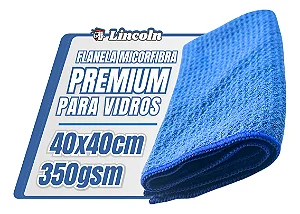 MICROFIBRA AZUL PARA VIDROS 40X40 350GSM - LINCOLN PRO GLASS