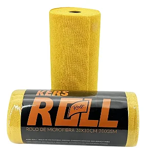 ROLO COM 50UN MICROFIBRA AMARELA 30X30CM 200GSM - KERS