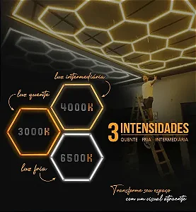 Iluminação Colmeia 14 Célula 3 Cores Bivolt 4,84mx2,84m Kers 127/220v 3 Cores