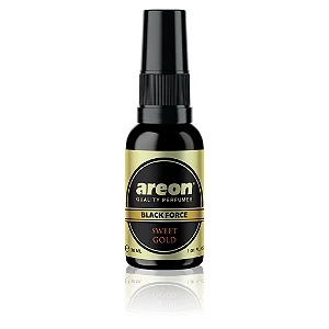 AREON BLACK FORCE SWEET GOLD 30ML - PERFUME AUTOMOTIVO PREMIUM