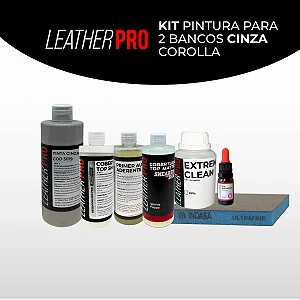 Kit Pintura 2 Bancos De Couro Cinza Corolla - Leather Pro