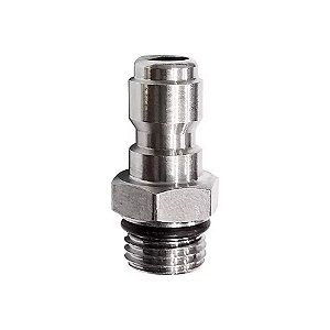 Pino Adaptador Rosca Macho para Engate Rápido 1/4 - Kers
