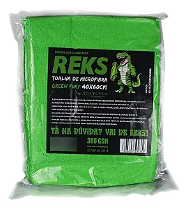 Kit com 10 Microfibras Green Fury 40X60cm 300gsm c/ Borda - Reks