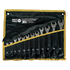 Kit 12 Chaves Combinadas (6,7,8,9,10,11,12,13,14,17,19,22MM) - Maxx Tools