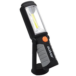 LANTERNA LED COB 3W RECARREGÁVEL COM IMÃ SLP-302 - SOLVER