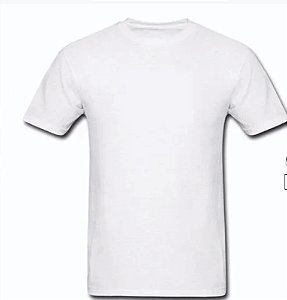 Camiseta Branca Tradicional 100% Poliéster