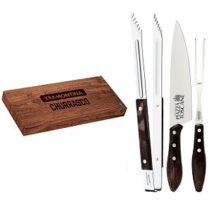Kit Churrasco Tramontina Jumbo Personalizado - 15 Peças KE Kit Churrasco Tramontina Jumbo Personalizado - 15 Peças KE