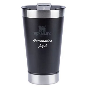 Copo Stanley Térmico com Tampa  Preto 473 ml - Personalizado