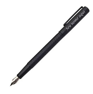 Caneta Crown Personalizada Black Vitton Tinteiro